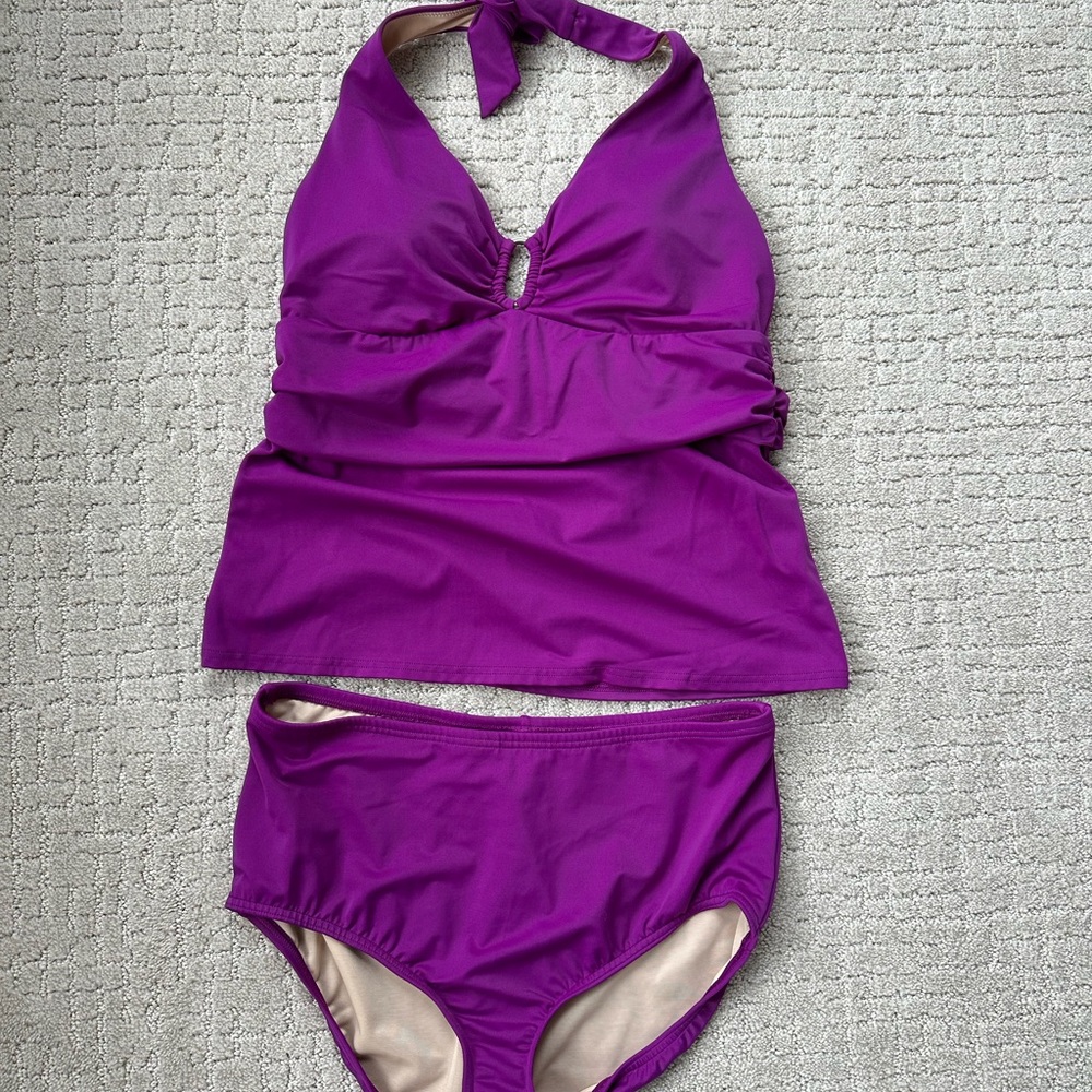 Purple Halter Bikini Set